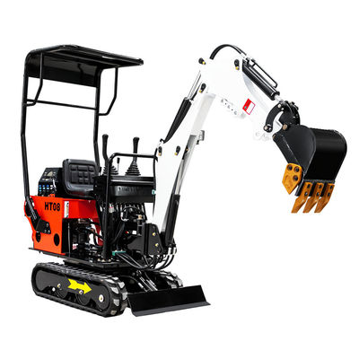 डीजल इंजन 0.8ton Hightop मिनी खुदाई अनुकूलित रंग लाल पीला नीला